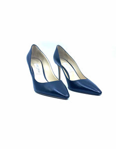 JIMMY CHOO Size 11 Black Leather Pumps