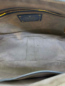 PRADA Brown Leather Weaved Shoulder Bag