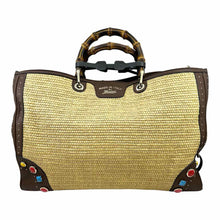 Load image into Gallery viewer, GUCCI Natural Straw Solid Handbag

