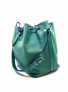 LOUIS VUITTON Noe Green Leather Epi Handbag