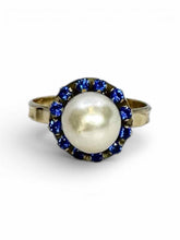 Load image into Gallery viewer, 14K Pearl Earrings Ring Set
