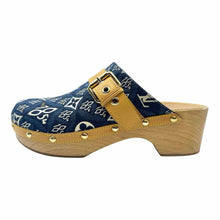 Load image into Gallery viewer, LOUIS VUITTON Size 8 Blue, white Canvas Monogram Clogs
