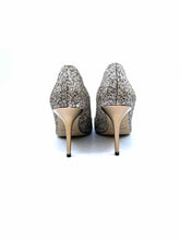 Load image into Gallery viewer, JIMMY CHOO Size 7 Gold Leather Sparkle Pumps
