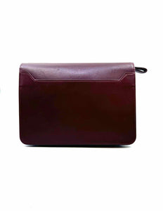 CARTIER Burgundy Leather Handbag