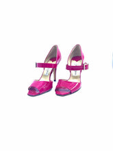 Load image into Gallery viewer, JIMMY CHOO Size 6.5 Hot Pink Patent Leather Sandals
