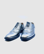 Load image into Gallery viewer, NEIL BARRETT Size 12 Silver Patent Leather Oxfords
