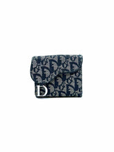 Load image into Gallery viewer, CHRISTIAN DIOR Navy, Cream Canvas Monogram Wallet
