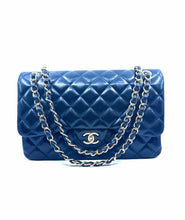 Load image into Gallery viewer, CHANEL Jumbo Double Flap Bag Black Lambskin Quilted Handbag
