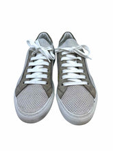 Load image into Gallery viewer, BRUNELLO CUCINELLI Size 8.5 Silver, Grey FlyKnit Shimmery Sneakers
