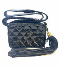 Load image into Gallery viewer, CHANEL Black Patent Leather Quilted Handbag
