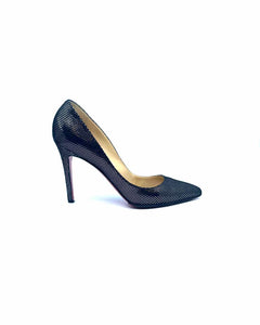 CHRISTIAN LOUBOUTIN Size 9 Black, silver Pumps