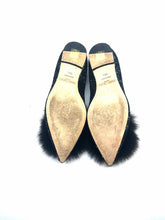 Load image into Gallery viewer, JIMMY CHOO Size 8.5 Black Glitter Solid Flats
