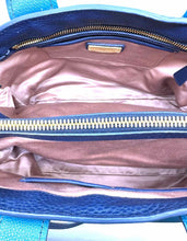 Load image into Gallery viewer, MIU MIU Blue Leather Color Block Handbag
