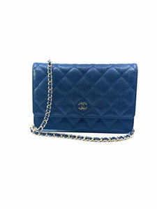 CHANEL Black Leather Quilted caviar Handbag