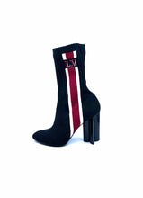 Load image into Gallery viewer, LOUIS VUITTON Size 7 Black Fabric Ankle Boot
