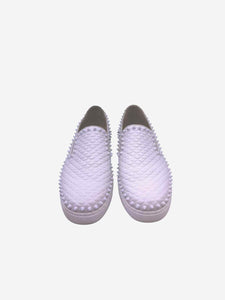 CHRISTIAN LOUBOUTIN Size 10 White Flats