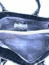 Load image into Gallery viewer, NANCY GONZALEZ Grey Leather Crocodile Handbag
