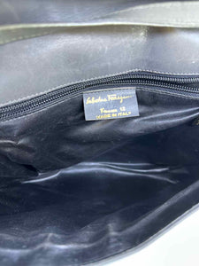 SALVATORE FERRAGAMO Grey Leather Solid Handbag