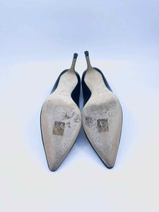 JIMMY CHOO Size 11 Black Leather Pumps