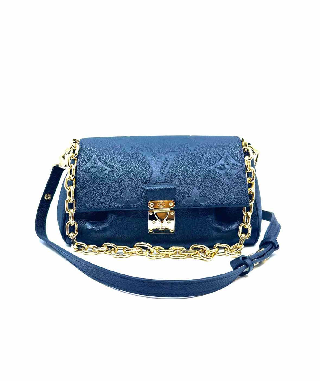 LOUIS VUITTON Favorite NM Empreinte Giant Black Leather Monogram Handbag