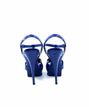 Load image into Gallery viewer, YVES SAINT LAURENT Size 9 Violet Patent Leather Solid Sandals
