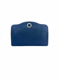 SALVATORE FERRAGAMO Black Suede Clutch