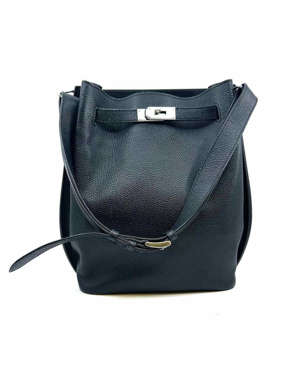 HERMES Black Leather Handbag