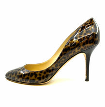 Load image into Gallery viewer, JIMMY CHOO Size 10 Brown Patent Leather Cheetah print Pumps
