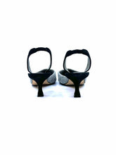 Load image into Gallery viewer, MANOLO BLAHNIK Size 9.5 Grey, Black Wool Suede Solid Sling back
