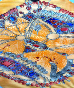 HERMES Orange red, Brick Scarf