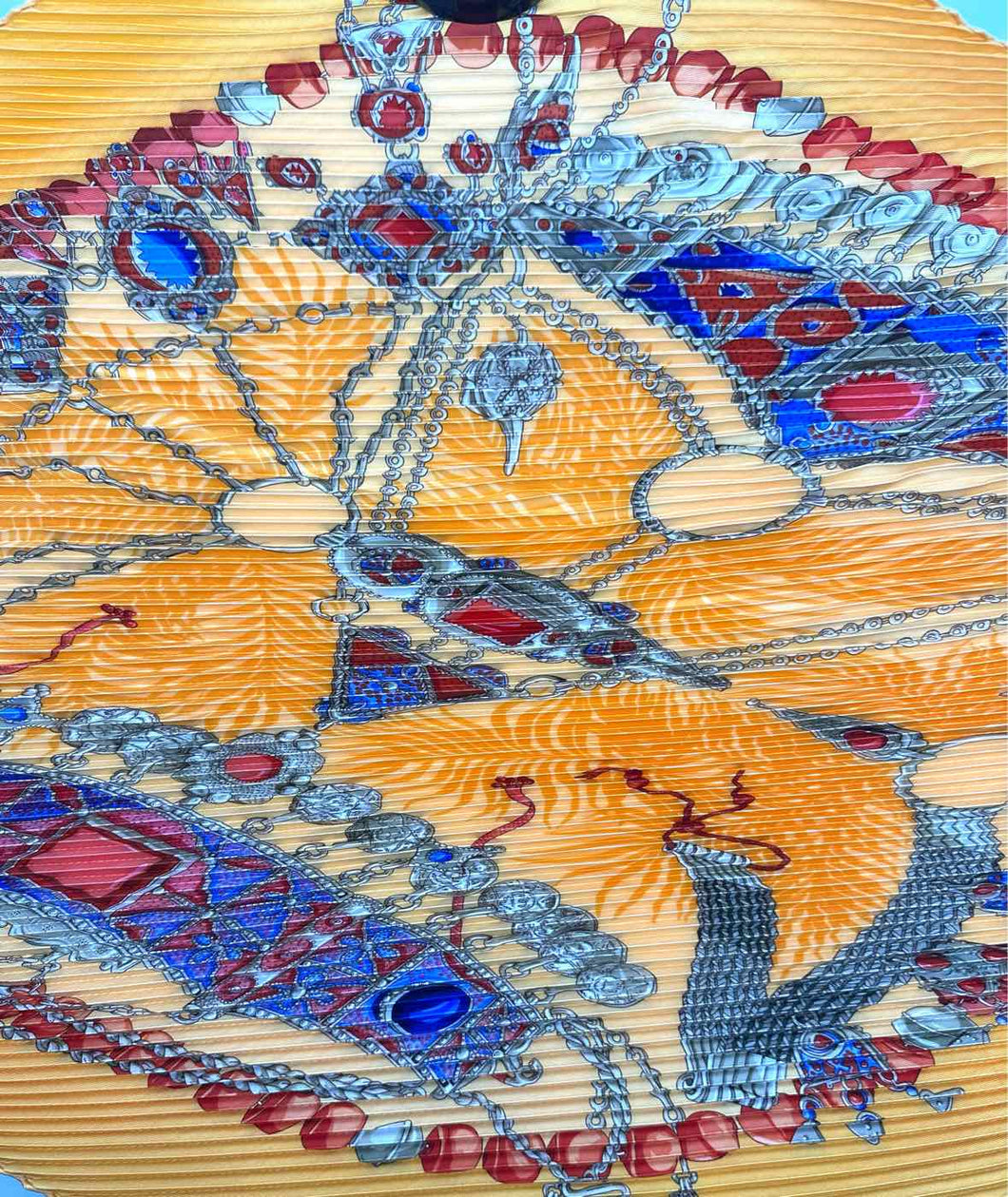 HERMES Orange red, Brick Scarf