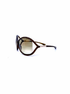 TOM FORD Brown Square Solid Sunglasses