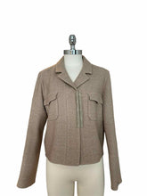 Load image into Gallery viewer, CHANEL Size 6 Tan Wool / Angora Weaved Jacket

