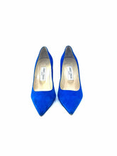 Load image into Gallery viewer, JIMMY CHOO Size 6.5 Royal Blue Suede Pumps
