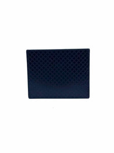 TIFFANY & CO Black, blue Leather Solid Card Holder