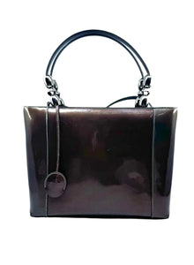 CHRISTIAN DIOR Brown Patent Leather Handbag