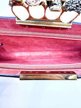 Load image into Gallery viewer, ALEXANDER MCQUEEN Black, gold Leather Studs Clutch
