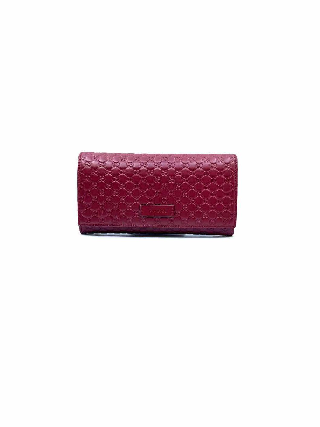 GUCCI Red Leather LOGO Wallet