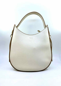 TOD S White Pebbled Leather Solid Oboe Bag Mini Handbag Labels Luxury