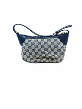 Load image into Gallery viewer, GUCCI Navy, Beige Canvas Monogram Handbag
