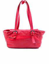 Load image into Gallery viewer, JIL SANDER Red Orange Leather Perforated Handbag
