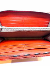 Load image into Gallery viewer, BOTTEGA VENETA Continental Orange Leather Woven Wallet
