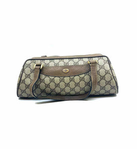 GUCCI Brown Coated canvas Monogram Handbag