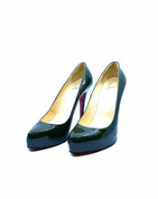 Load image into Gallery viewer, PRADA Size 8 Black Patent Leather Solid Wedge
