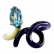 Load image into Gallery viewer, BEA BONGIASCA 9K Blue Ring
