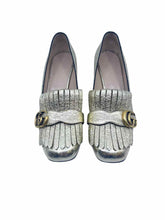 Load image into Gallery viewer, GUCCI Marmont Size 9 Gold Leather Metallic Solid Pumps
