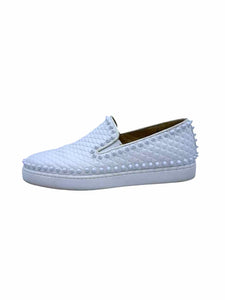 CHRISTIAN LOUBOUTIN Size 10 White Flats