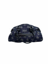 Load image into Gallery viewer, CELINE Blue, Black Fabric LOGO Handbag

