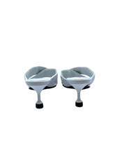 Load image into Gallery viewer, PRADA Size 7.5 White Leather Quilted Mules
