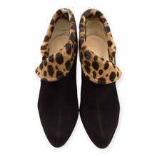 Load image into Gallery viewer, CHRISTIAN LOUBOUTIN Charme Size 9.5 Black, Brown Suede Cheetah print Ankle Boot

